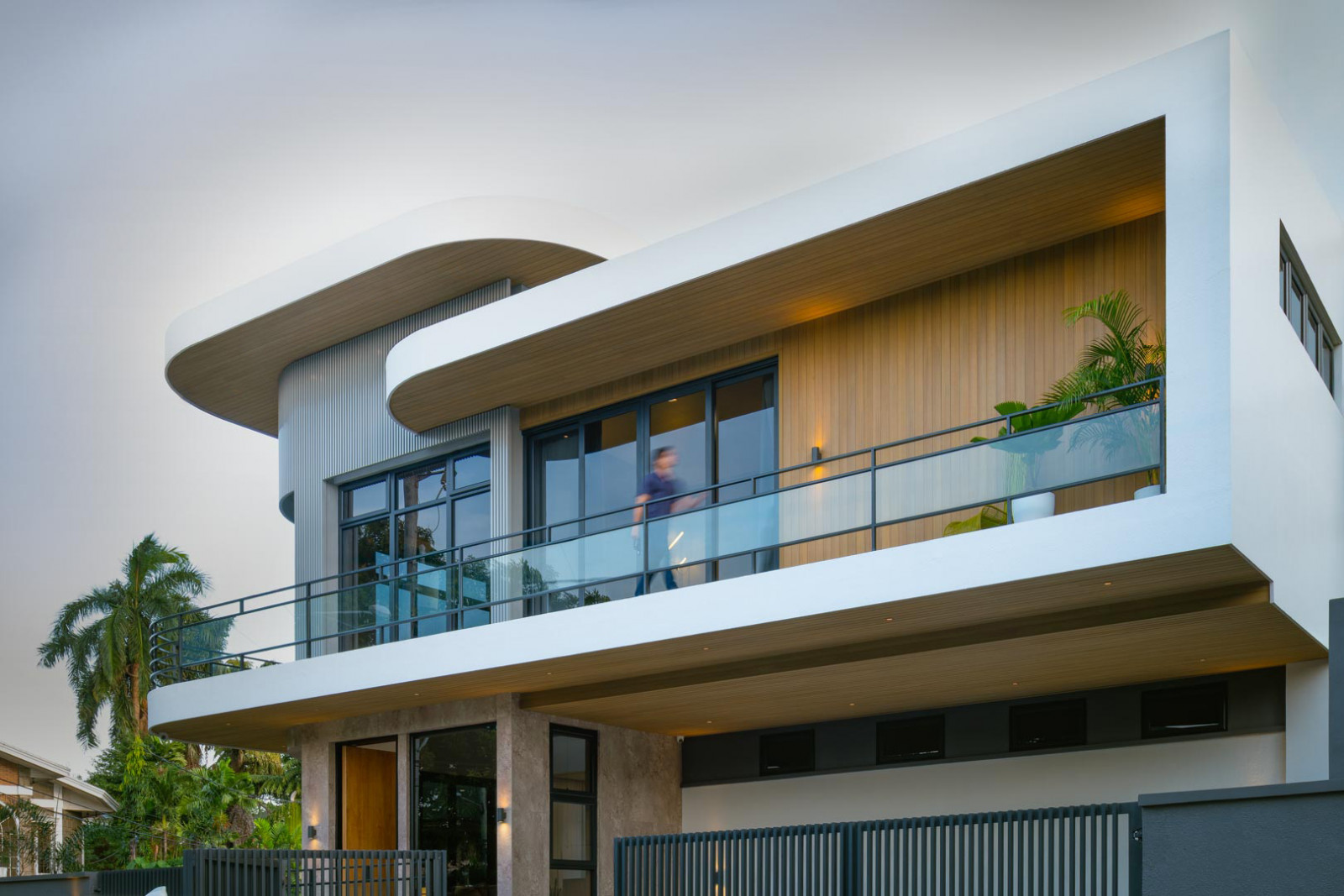 An exterior shot of the Quezon City, Manila home designed by C.A. Design House