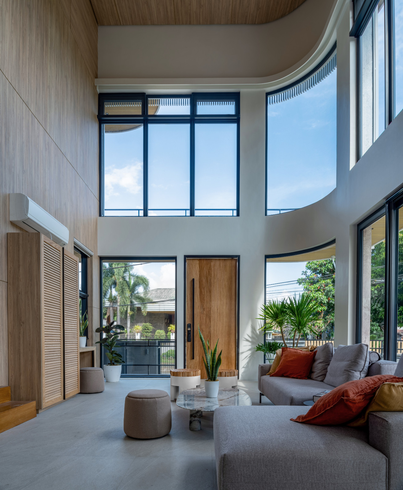 The living room of the Quezon City, Manila home designed by C.A. Design House
