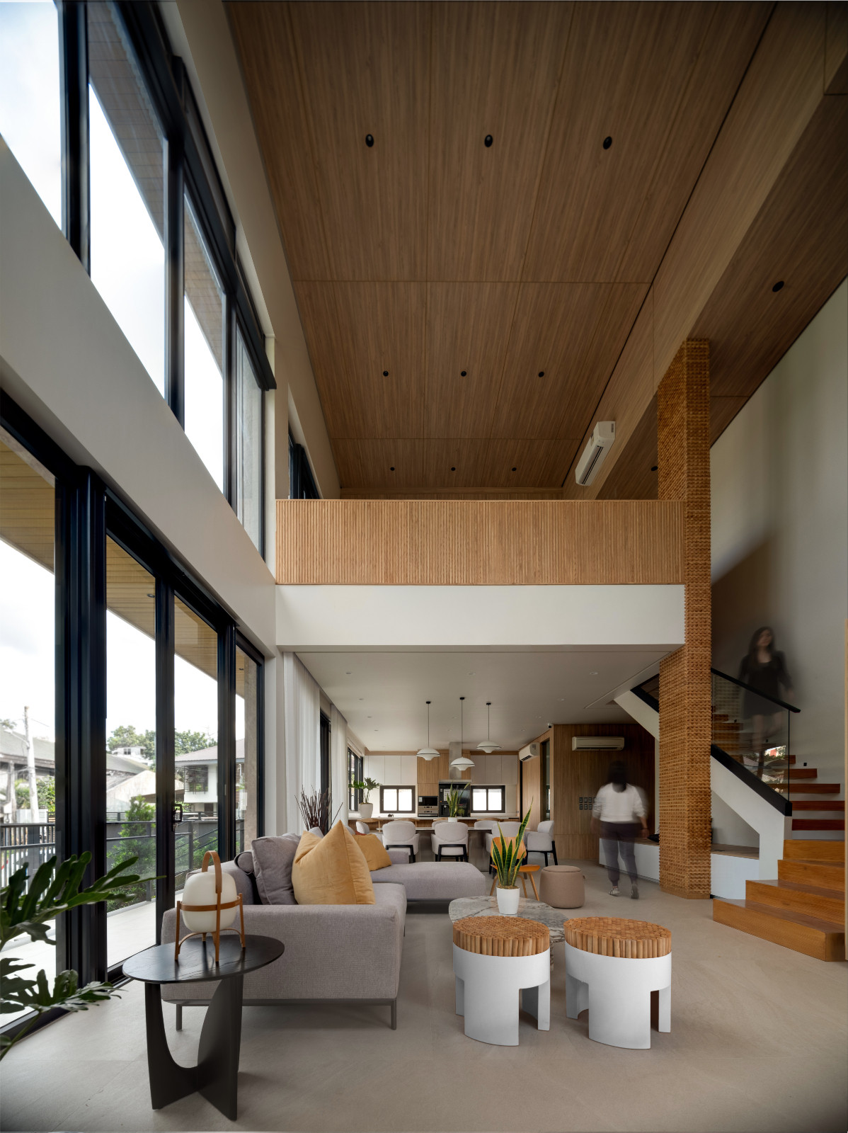 The living room of the Quezon City, Manila home designed by C.A. Design House