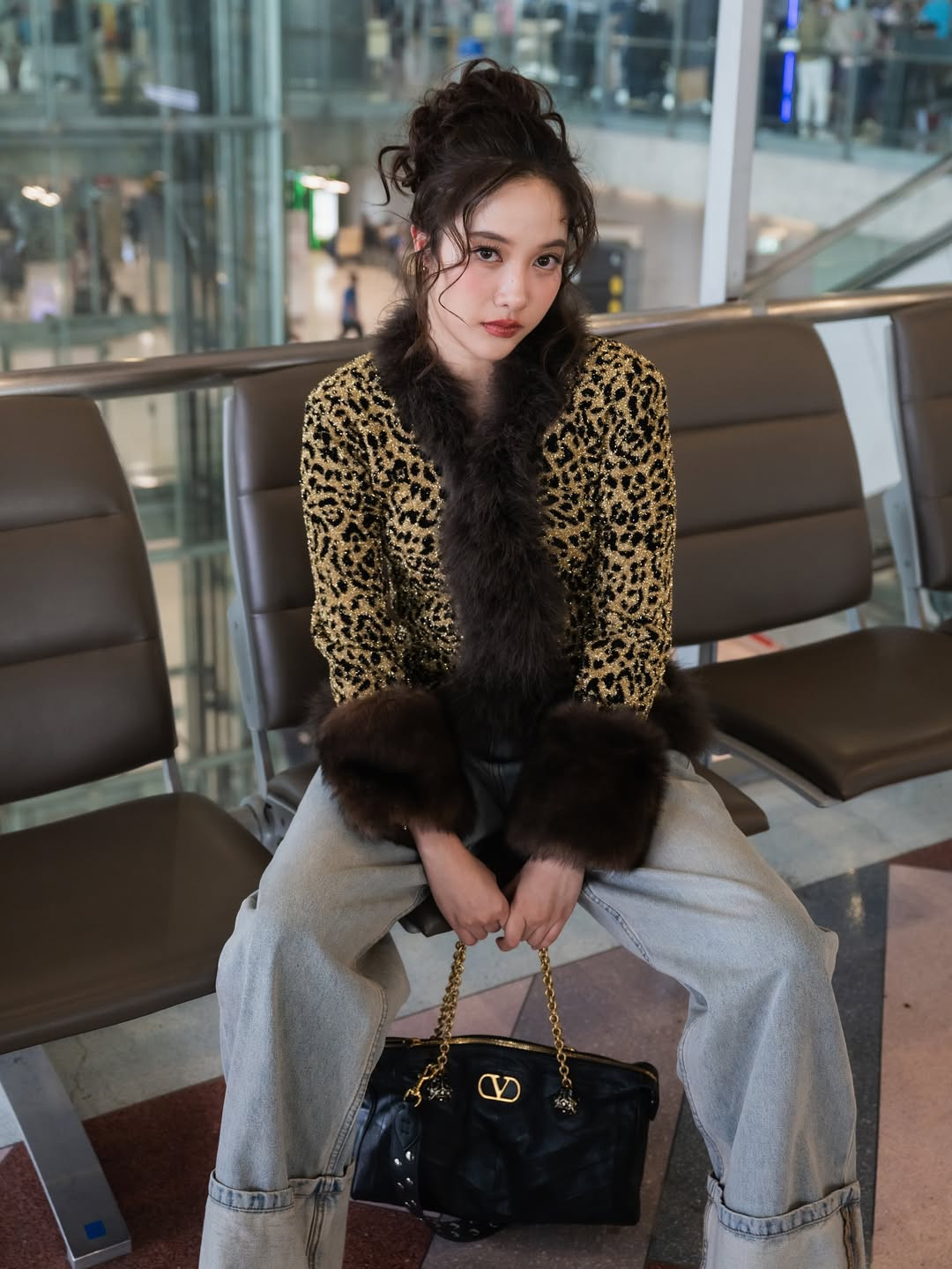 Freen Sarocha carries the Valentino Panthea Bag.