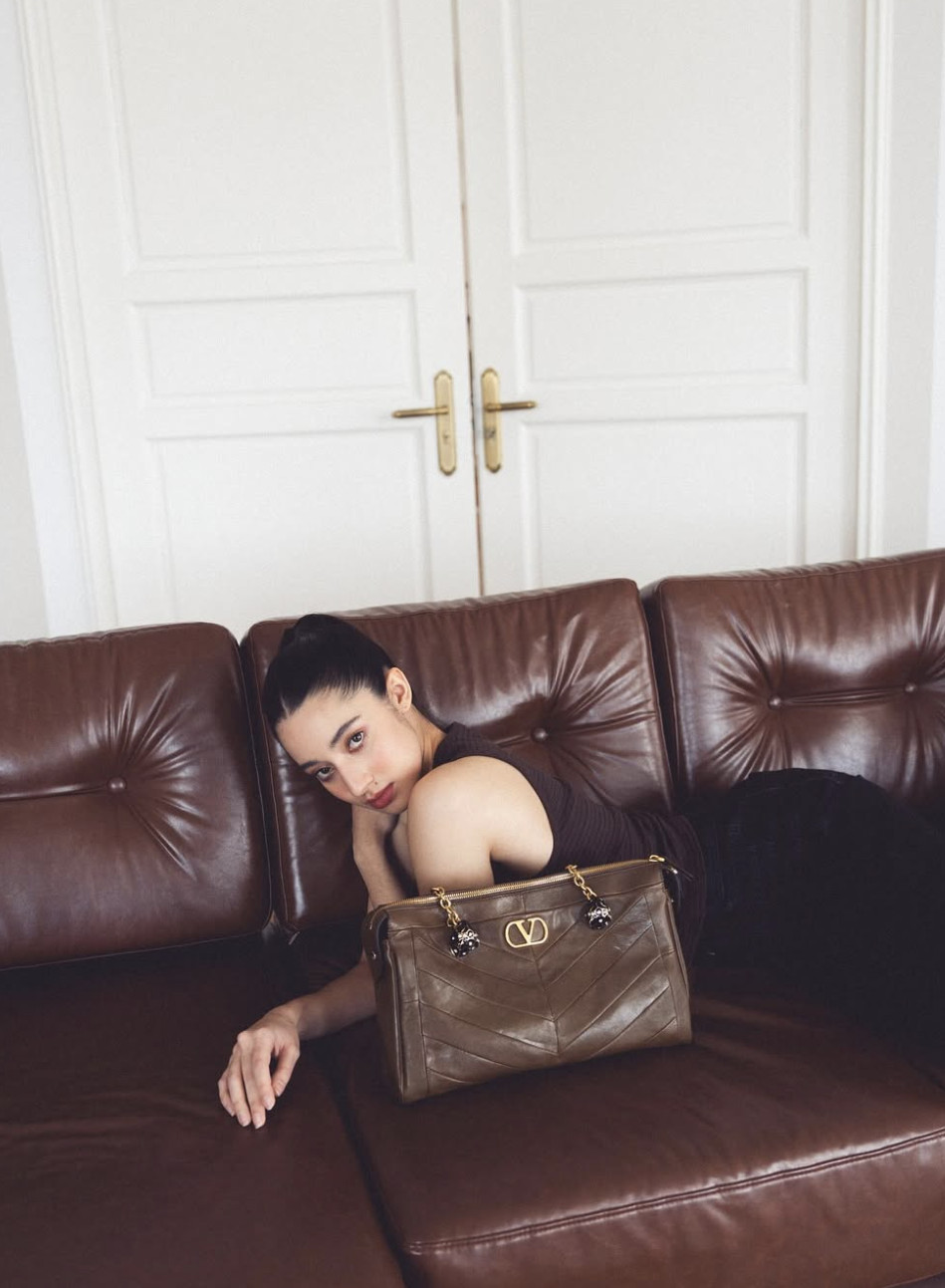 Ameera Khan carries the Valentino Panthea Bag.