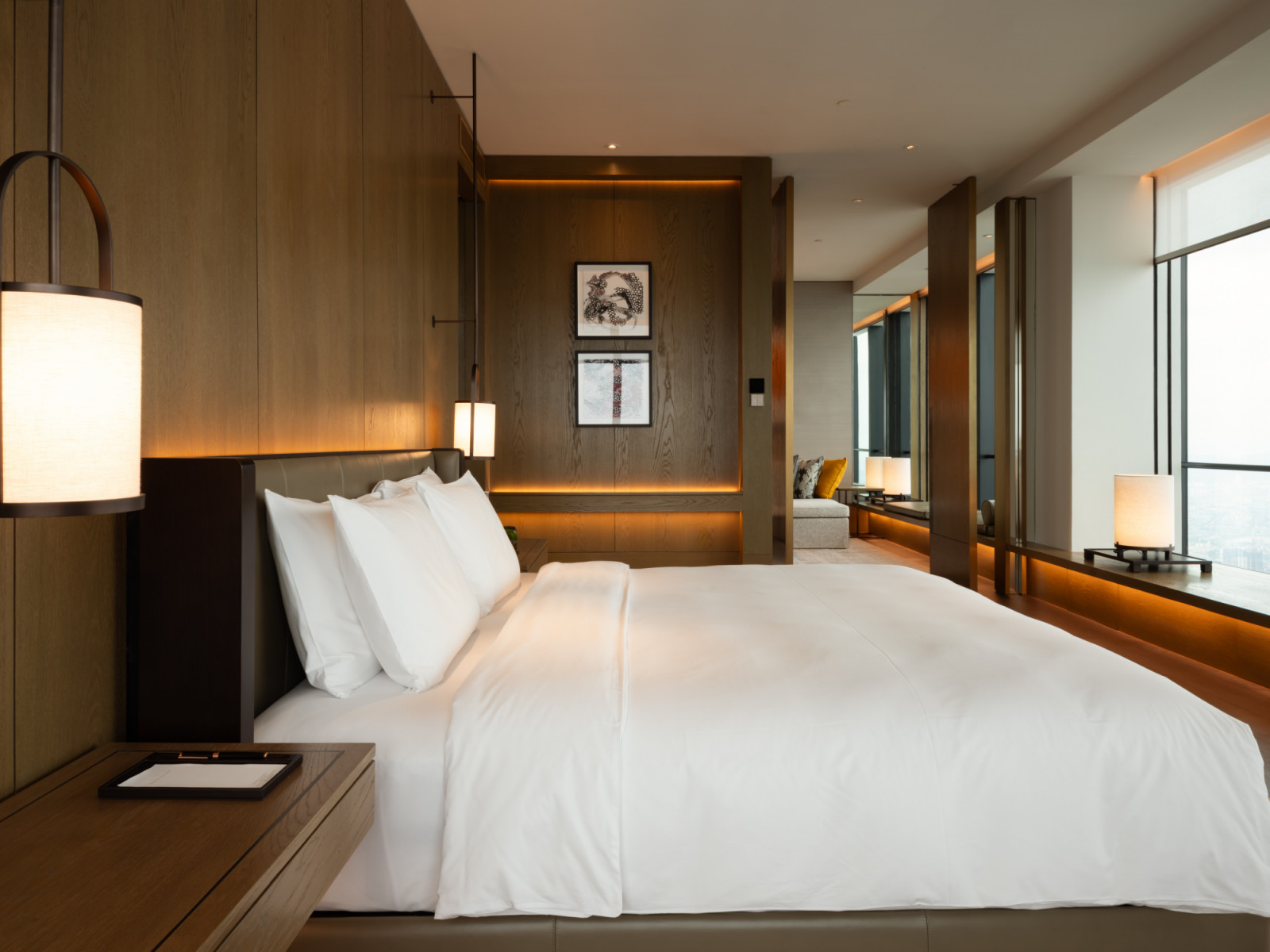 The Park Suite with layered materials and textures, creating a refined, comforting atmosphere