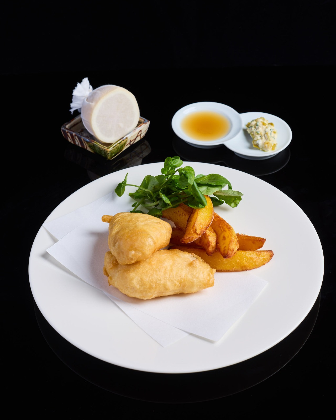 Waku Ghin’s fish and chips