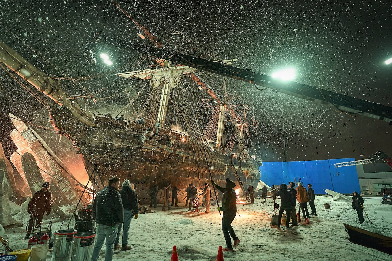Guillermo del Toro’s ‘Frankenstein’ set (Photo: Netflix)
