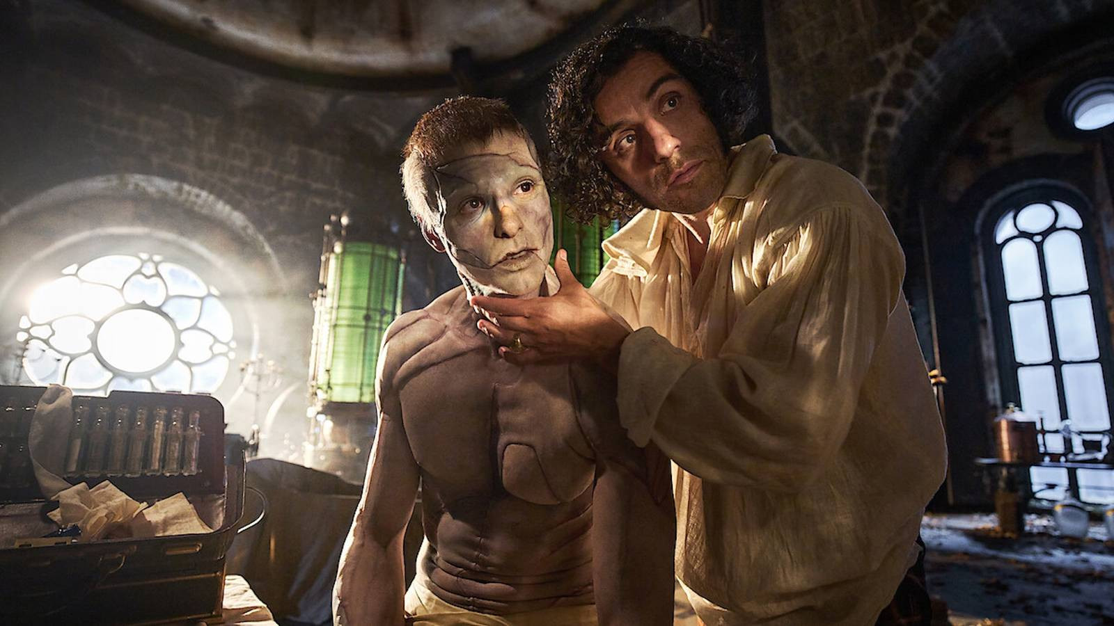 Jacob Elordi and Oscar Isaac in Guillermo del Toro’s ‘Frankenstein’