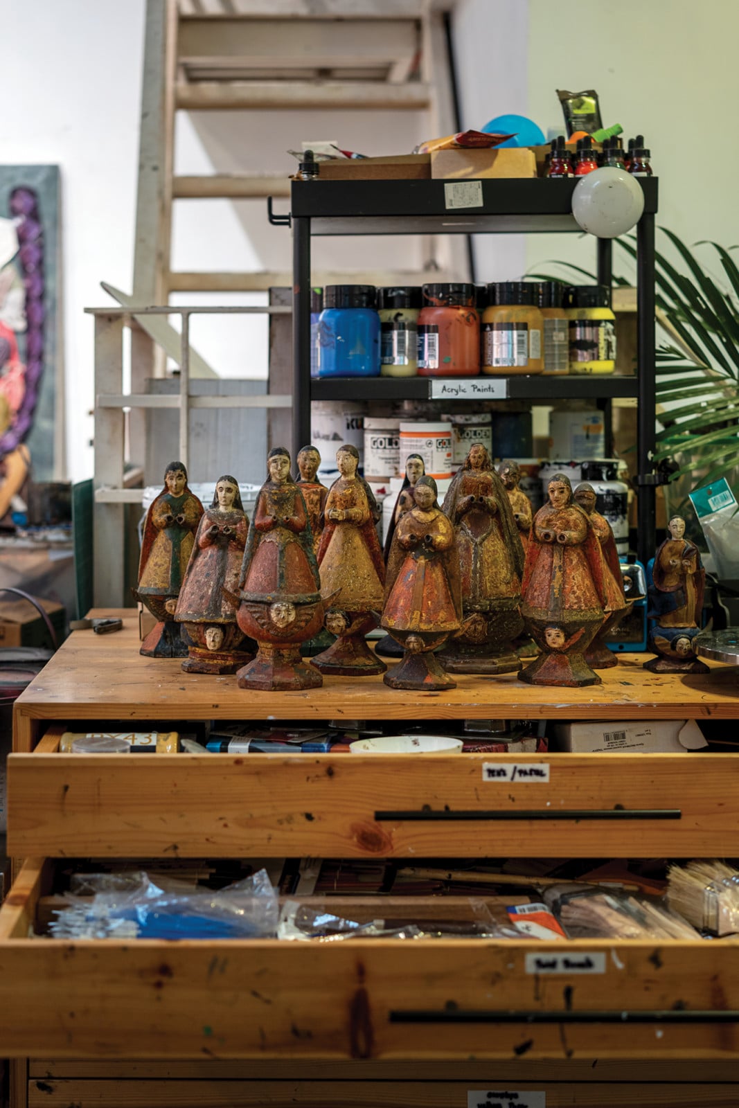 A collection of antique Bohol bell shapes and santos