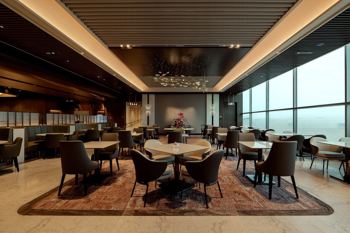 The space is much brighter now with its floor-to-ceiling glass windows