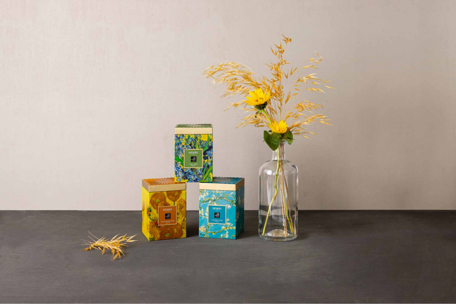 The trio of blends making up the Van Gogh collection (Photo: Newby Teas)