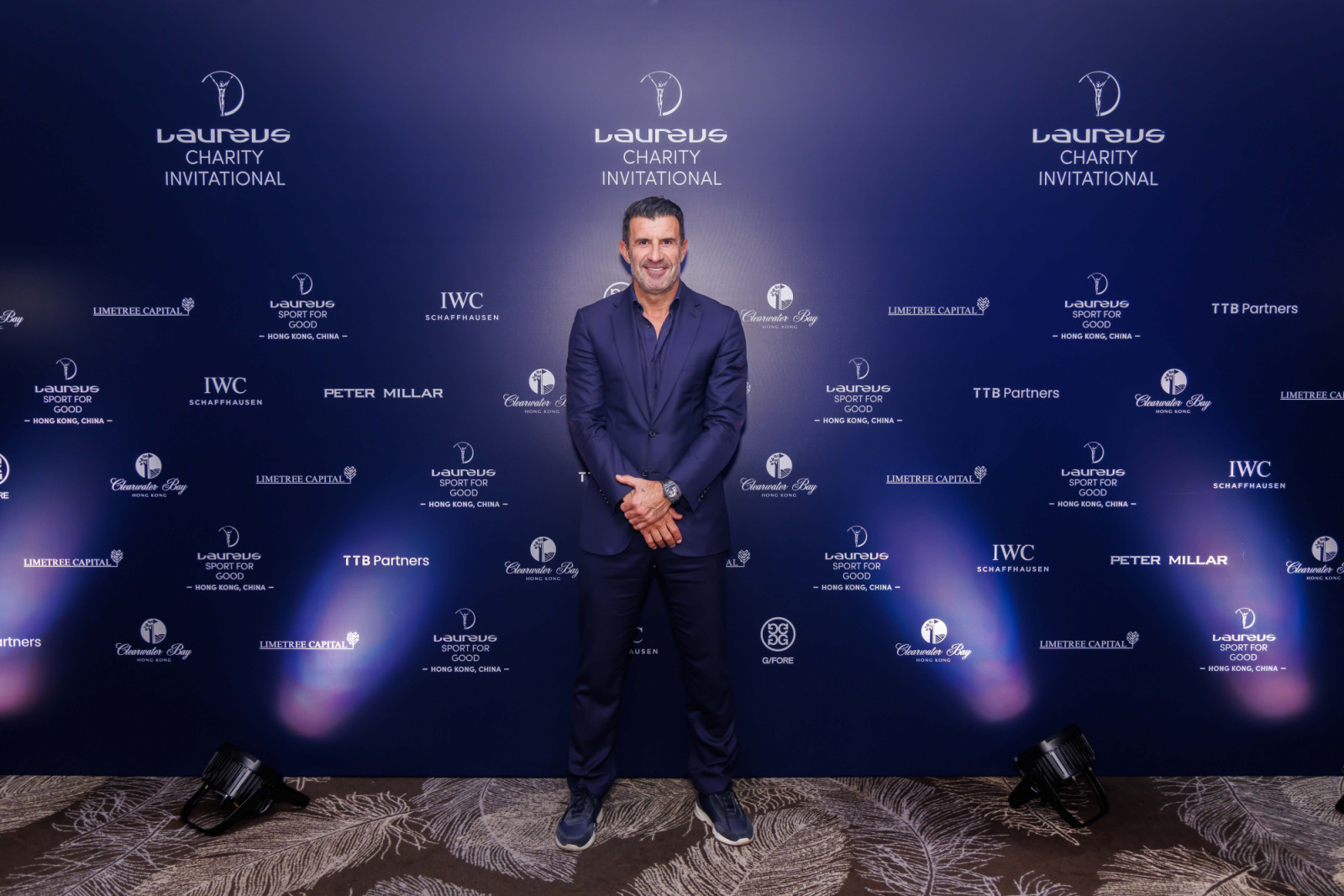 Barcelona football legend and Laureus Sport Ambassador Luis Figo at the red carpet