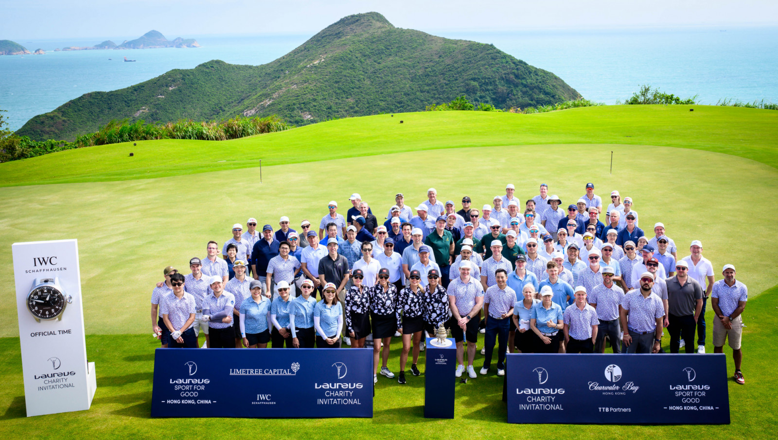 The Laureus Sport for Good competitors on course at The Clearwater Bay Golf and Country Club