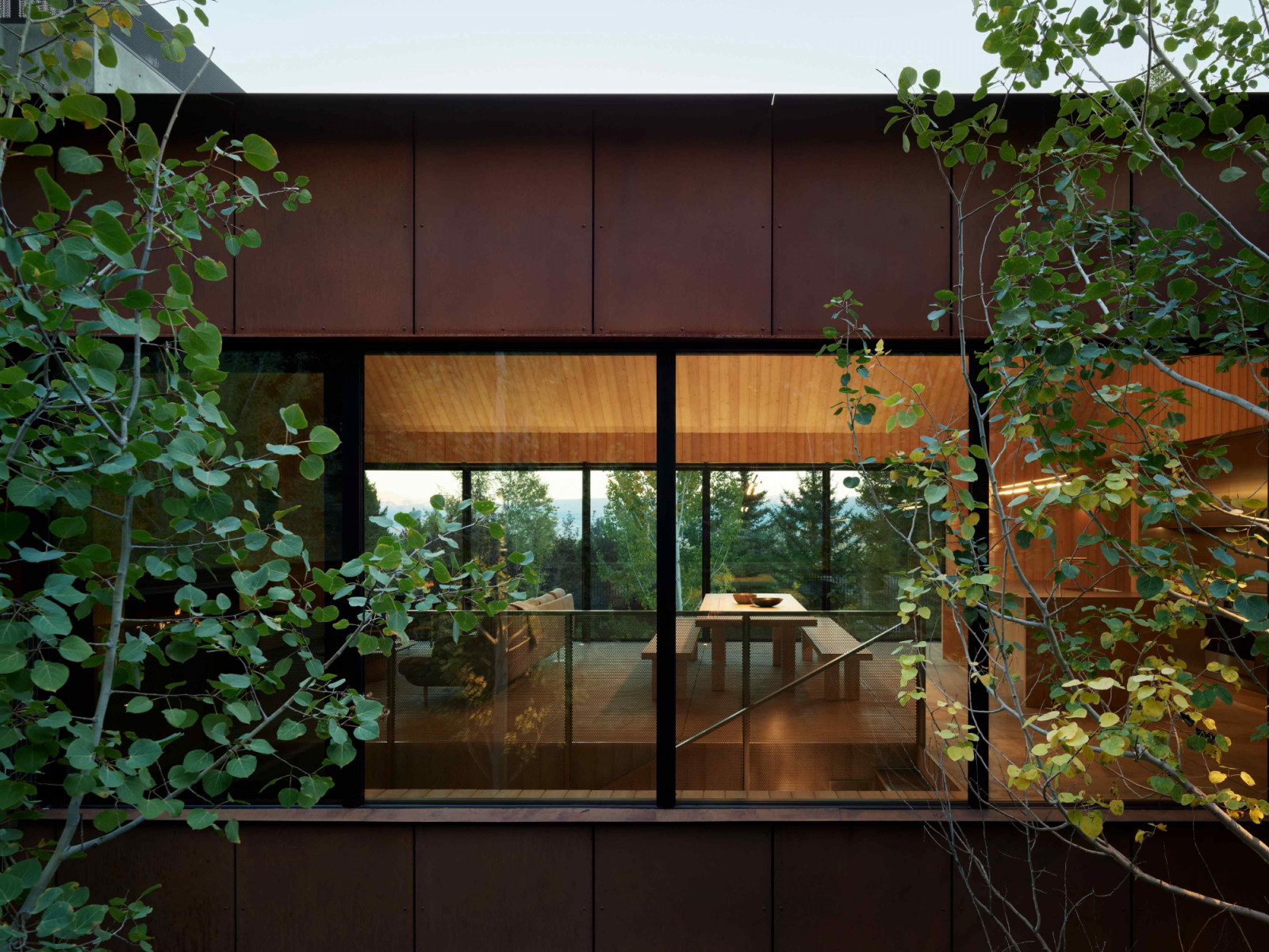 The living areas on the upper floor were strategically positioned to maximise surrounding views