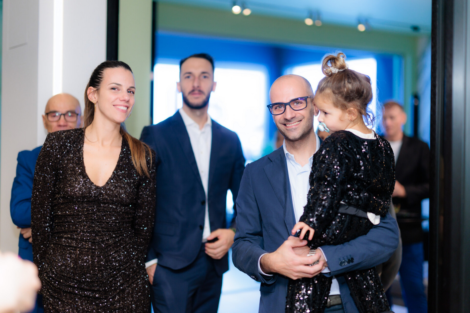 Deluxe system Founder Daniele Campione with his sister, Marika, and her daughter