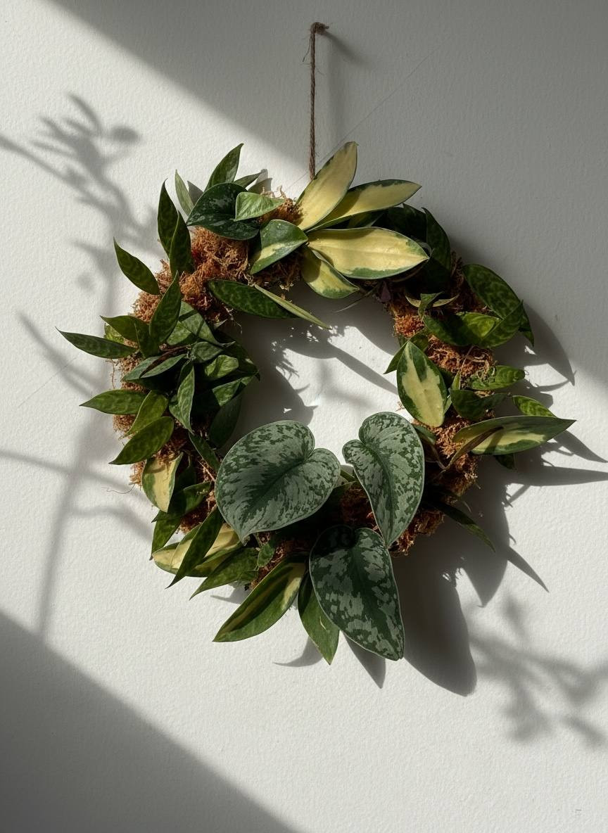 The Evergreen living wreath (Photo: Friday’s Garden)