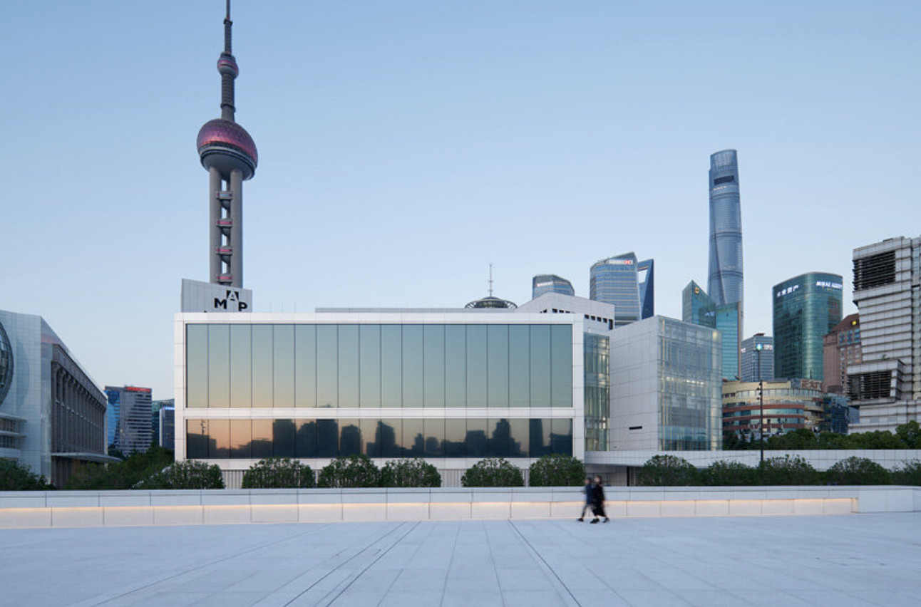 The Museum of Art Pudong by Ateliers Jean Nouvel occupies a waterfront site in Shanghai’s Lujiazui financial district (Photo: Chen Hao)