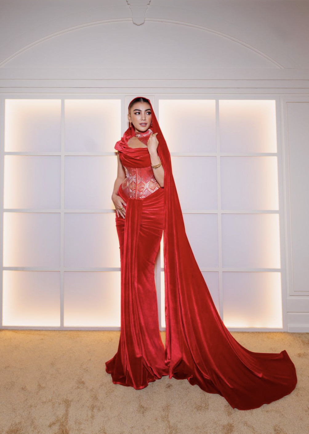 Eyka Farhana in Brian Khoo and Cartier jewellery (Tatler Ball 2024)