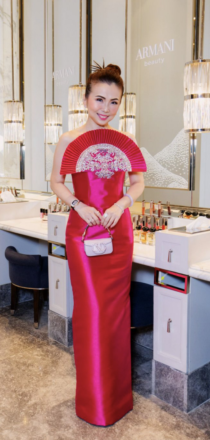 Pauline Gan in Rizman Ruzaini (Tatler Ball 2024)