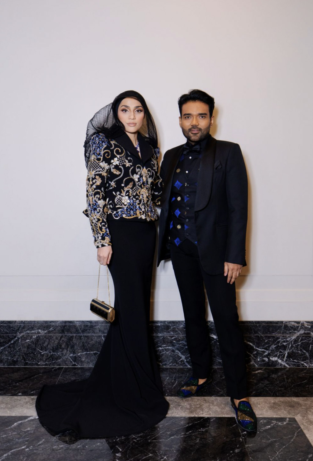 Nurida Suraya and Rizman Nordin in Rizman Ruzaini (Tatler Ball 2024)
