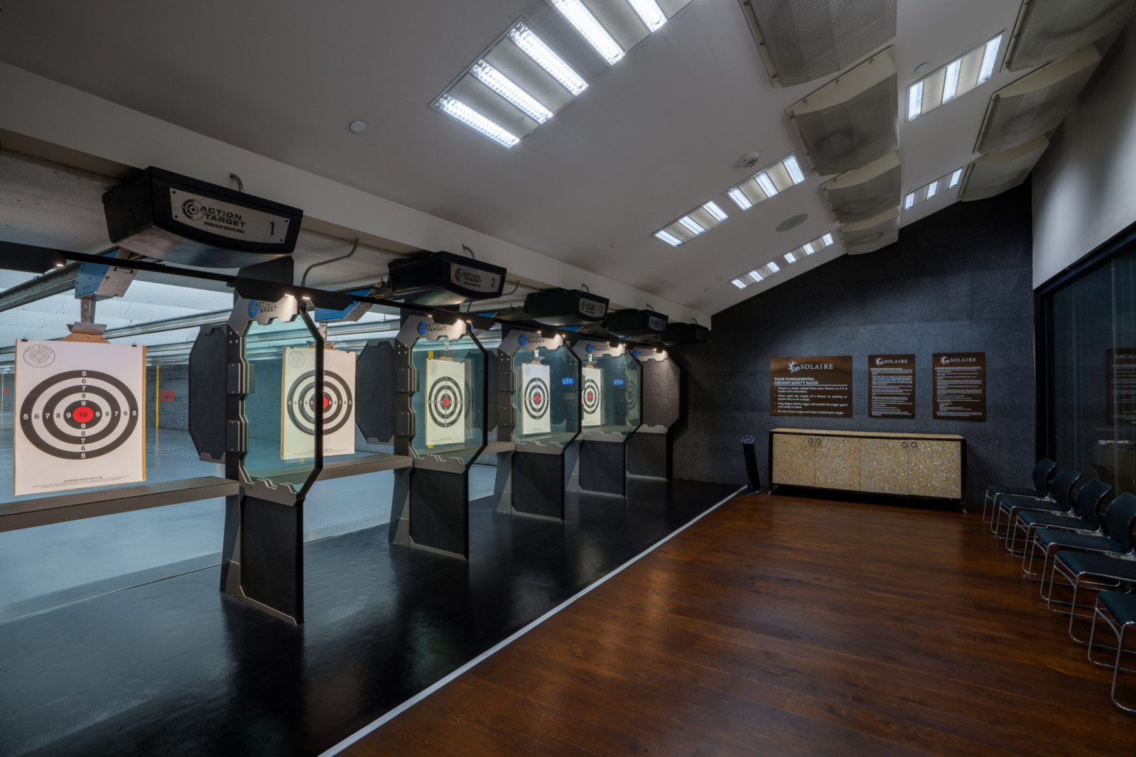 The indoor Sky Range Shooting Club offers a one-of-a-kind recreation experience
