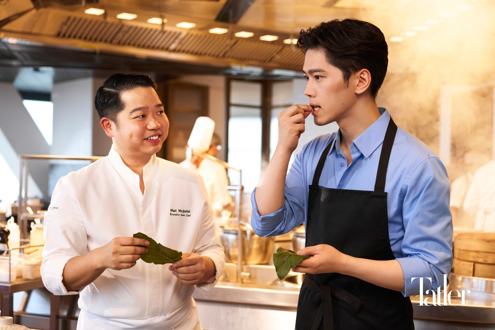 Park Hyatt's Executive Sous Chef Matt Mujtahid and Vincent Xu at the Park Hyatt Kuala Lumpur's Park Lounge