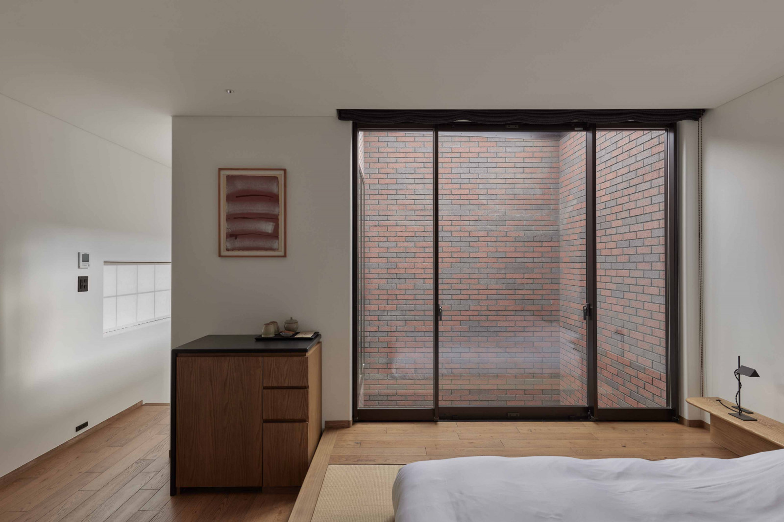 Interior of the renga maisonette’s bed area