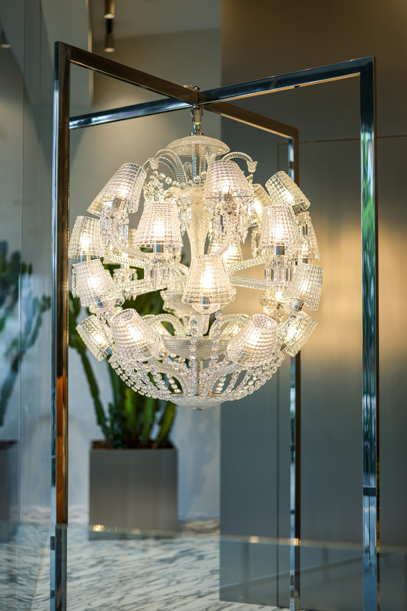 Marcel Wanders’ playful Roi Soleil chandelier for Baccarat is a feat of technical ingenuity and chandelier-making innovation