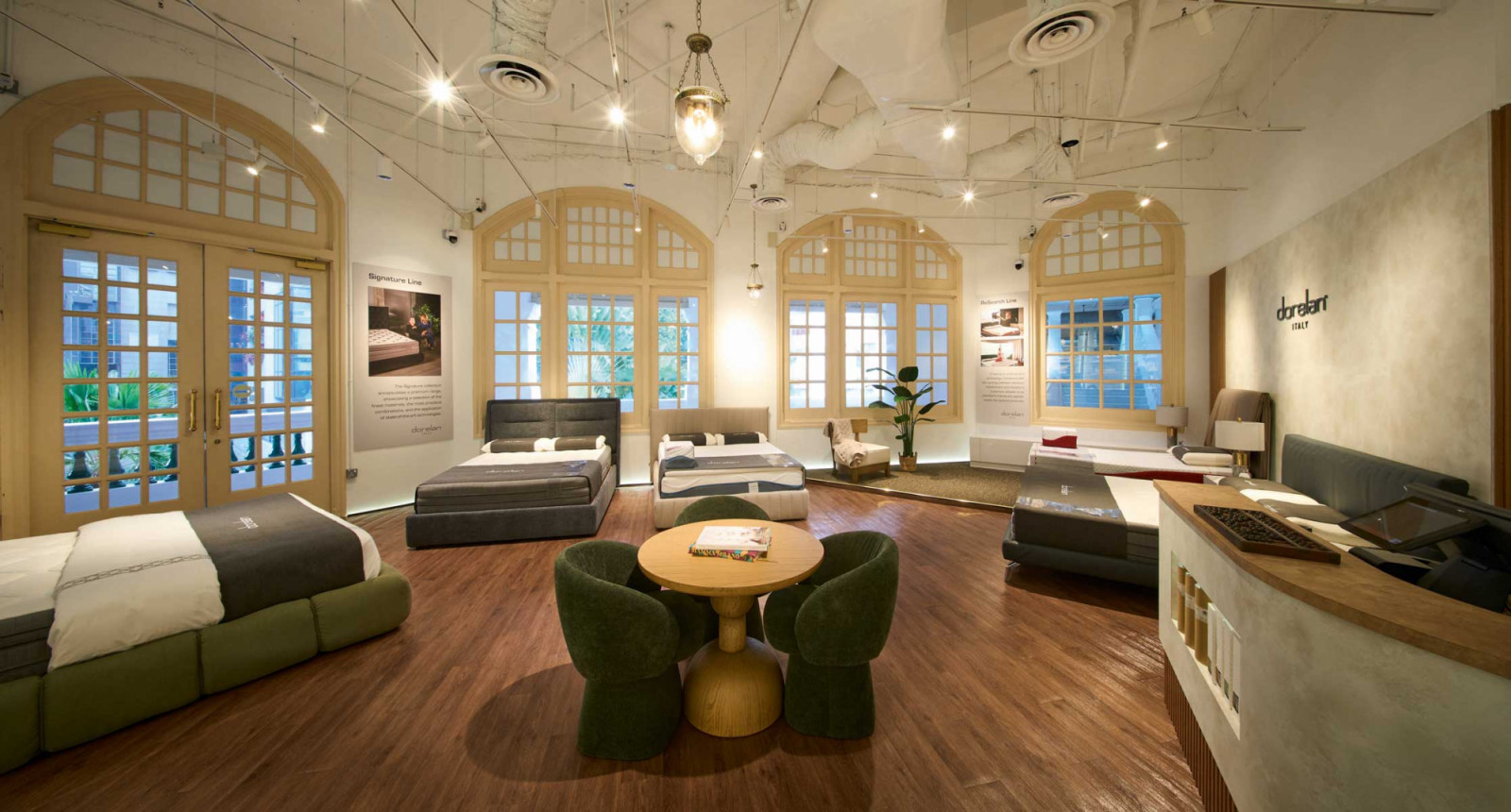 Dorelan’s dedicated showroom at the Raffles Hotel Arcade