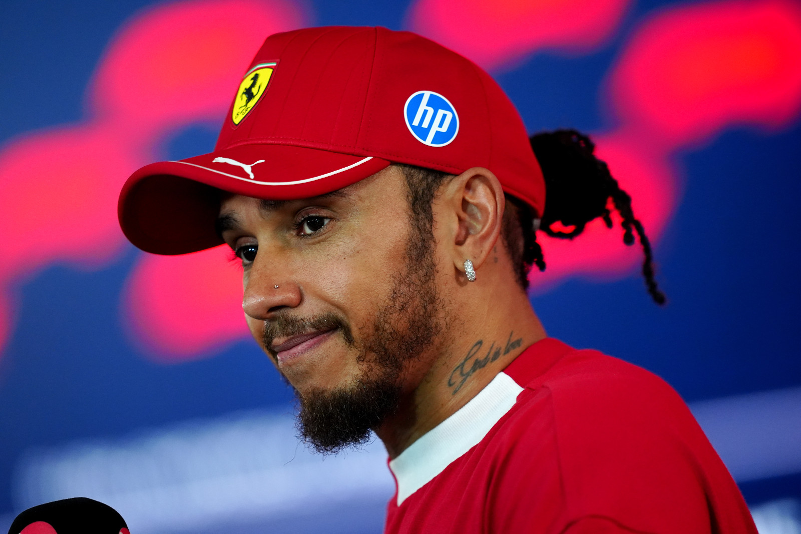 Ferrari driver Lewis Hamilton interviewed after the Qatar Grand Prix at the Lusail International Circuit. Picture date: Sunday November 30, 2025. (Photo by David Davies/PA Images via Getty Images)