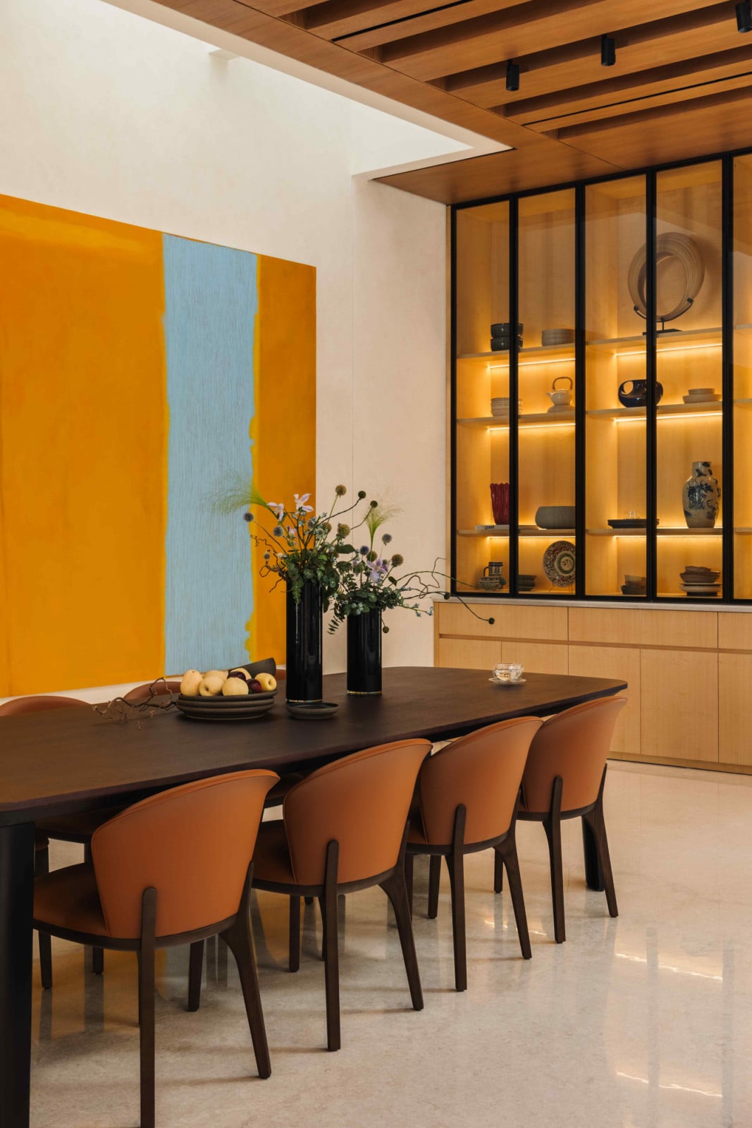 A display of antique kitchenware reflects Mrs Gunawan’s passion for cooking