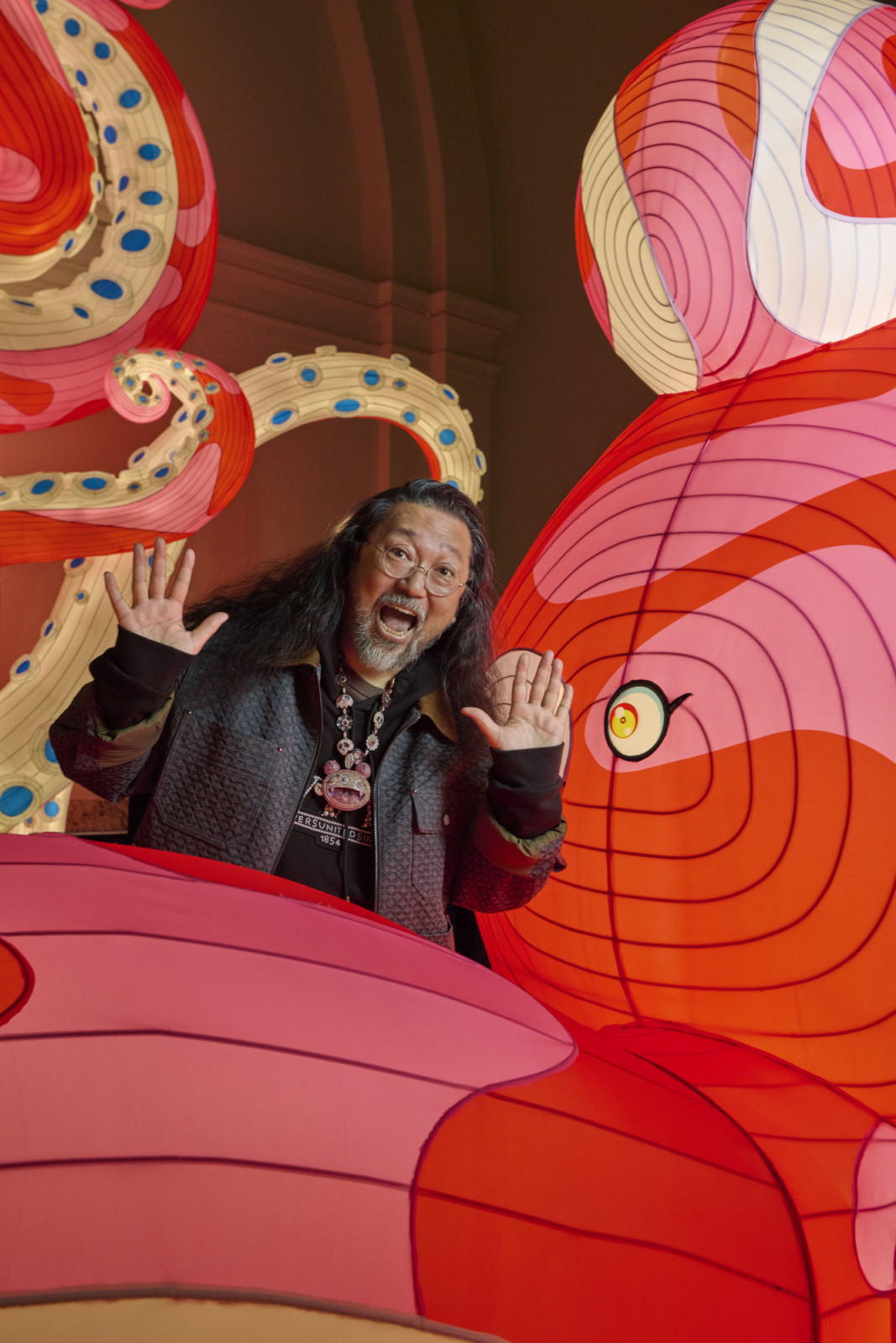 Takashi Murakami at Art Basel Paris (Photo: courtesy of Louis Vuitton)