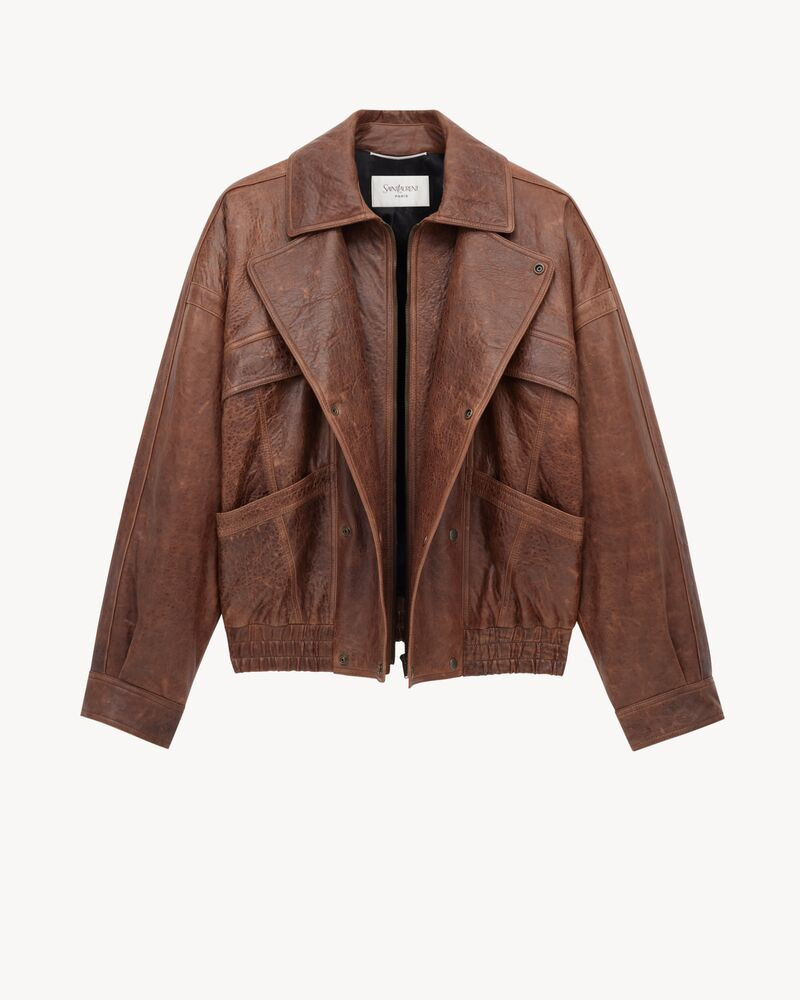 BOMBER JACKET IN BUBBLED LAMBSKIN