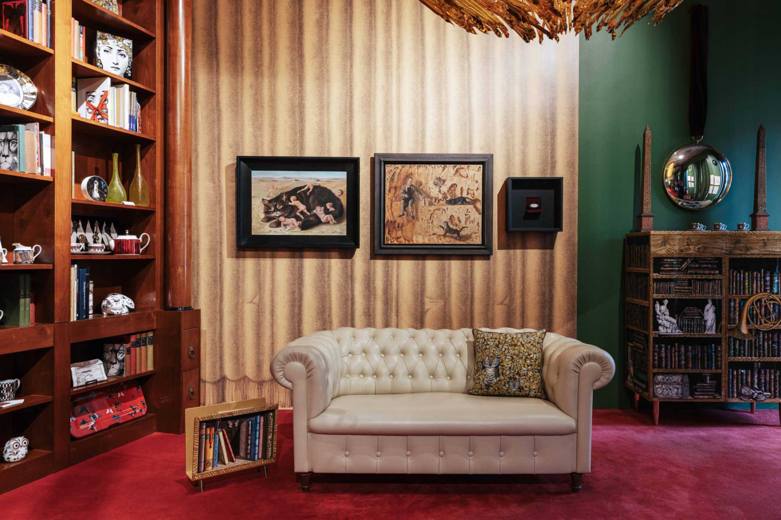 The L’Heure du Chat exhibition hosted on the top floor of the Fornasetti store