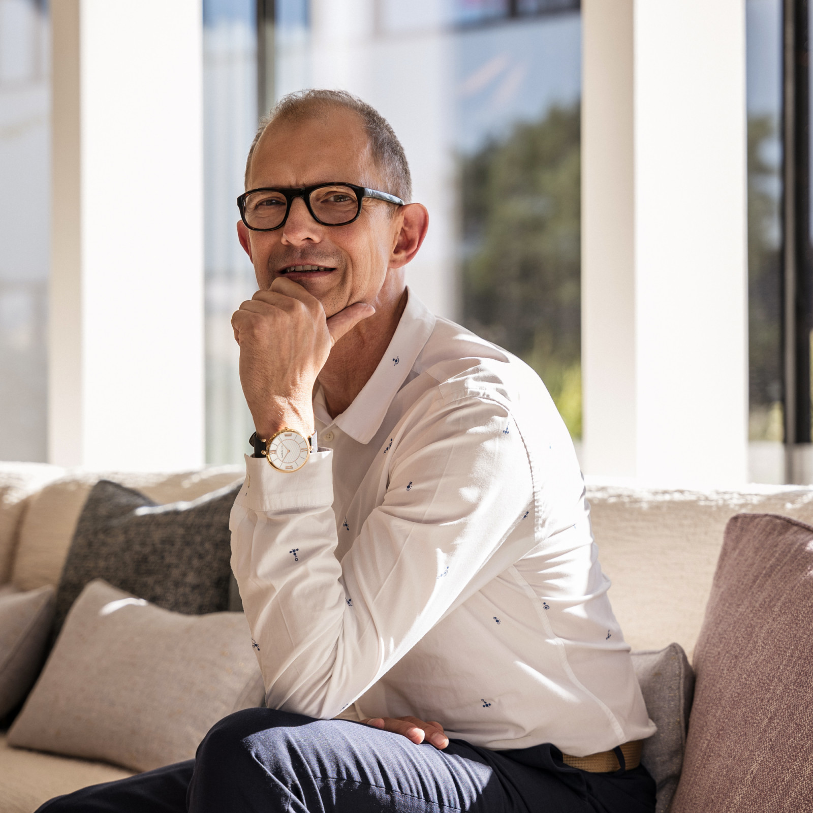 portrait of rainer bernard, Director Research & Development Watches at Van Cleef & Arpels. Campus Genevois de la haute Horlogerie. Geneva, Switzerland