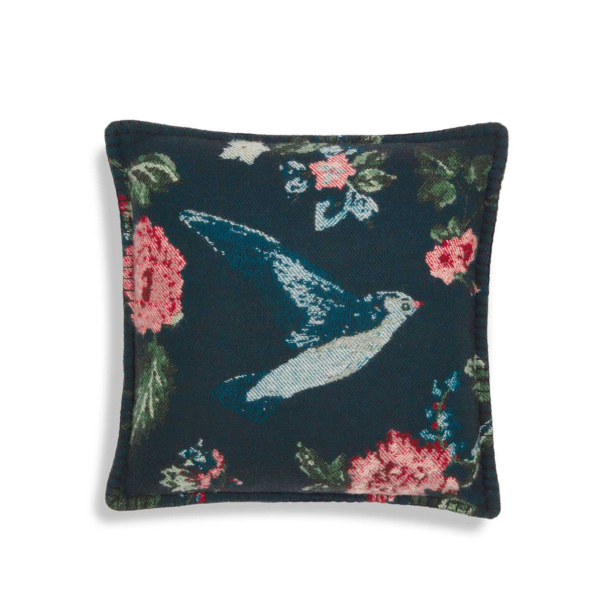 A wool-and-cashmere jacquard cushion