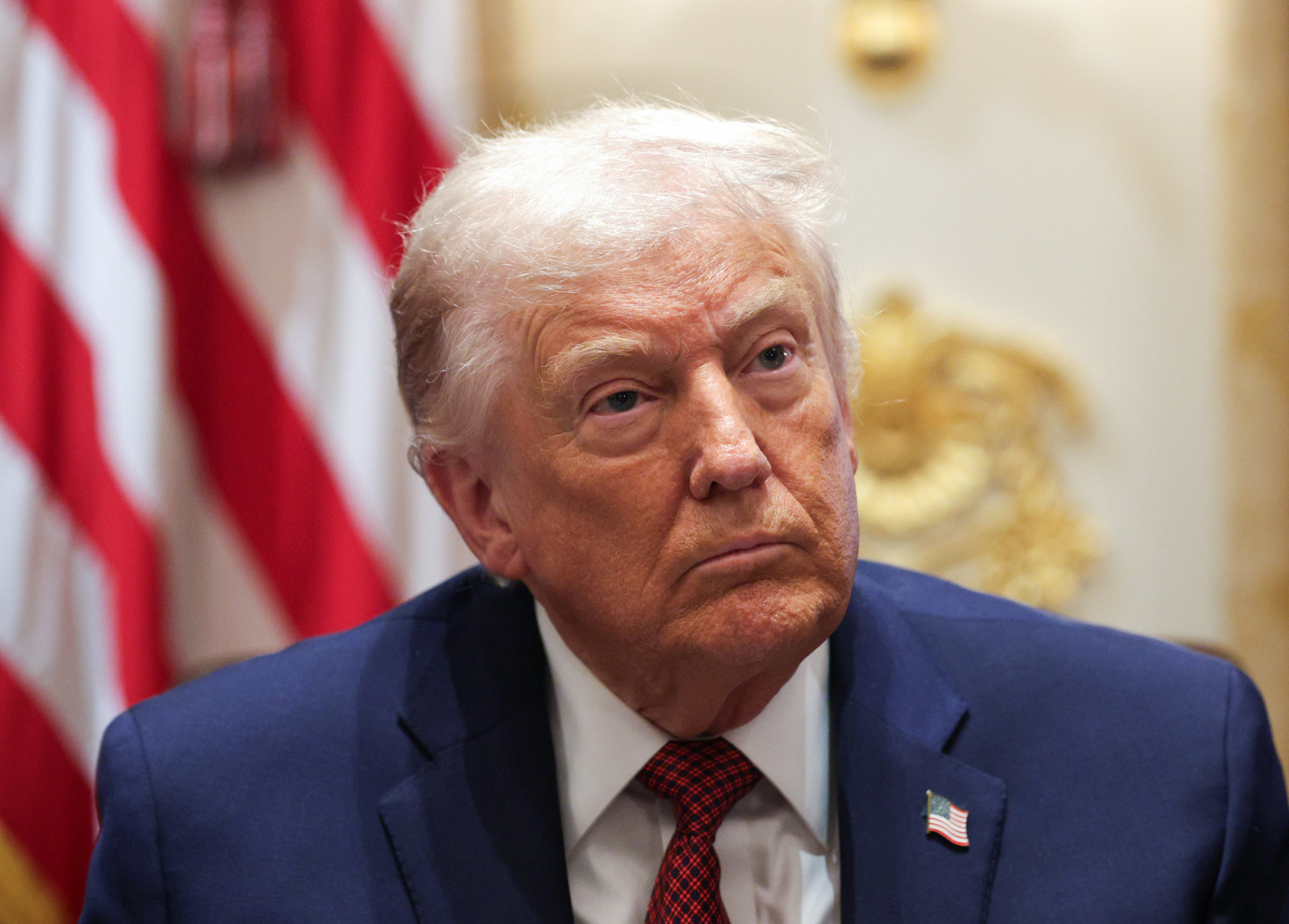 WASHINGTON, DC - DECEMBER 08: U.S. President Donald Trump participates in a roundtable discussion with farmers in the Cabinet Room of the White House on December 08, 2025 in Washington, DC. President Trump is expected to announce a $12 billion farm aid package, which includes one-time payments to those affected by the administration’s trade policies. (Photo by Alex Wong/Getty Images)