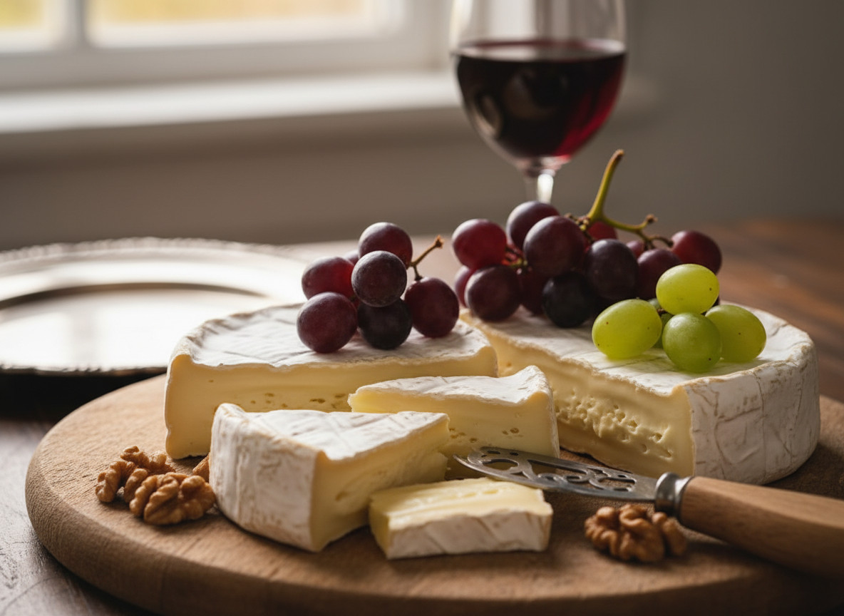 A molten triple cream brie softens into a rich, buttery centrepiece for any charcuterie board