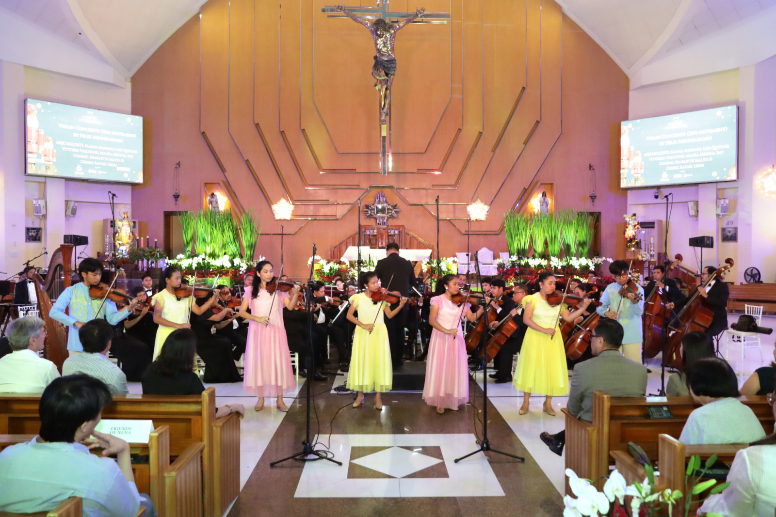 ‘Violin Concerto (3rd Movement)’ by Felix Mendelssohn performed with MSJO soloists Eliana Mariano, Lois Quitane, Vittorio Vizcocho, Maura Medina, Imy Coming and Sharlette Saluta