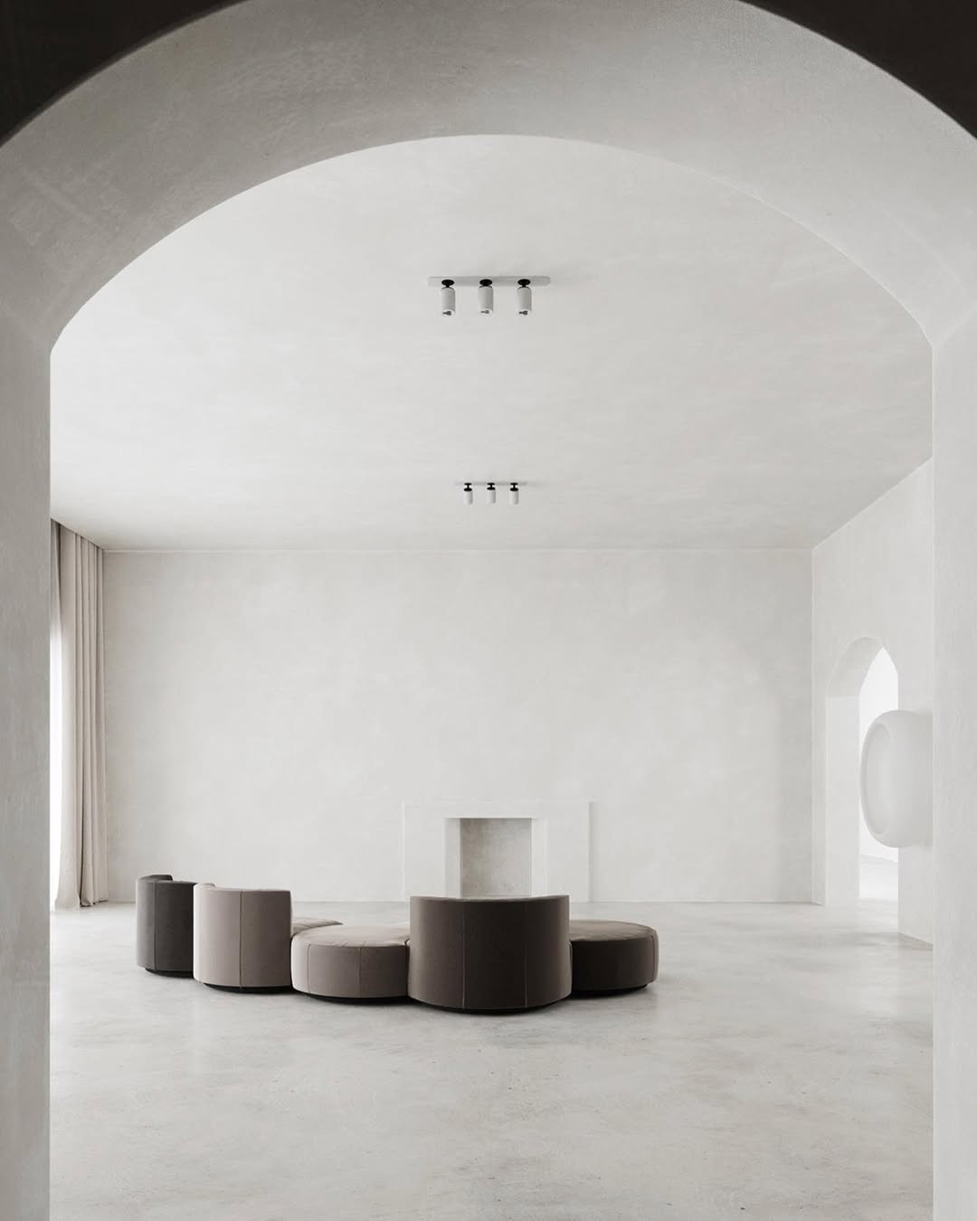 Expanses of smooth stone and subtly textured surfaces (Photo: Instagram / @chateaudomingue)