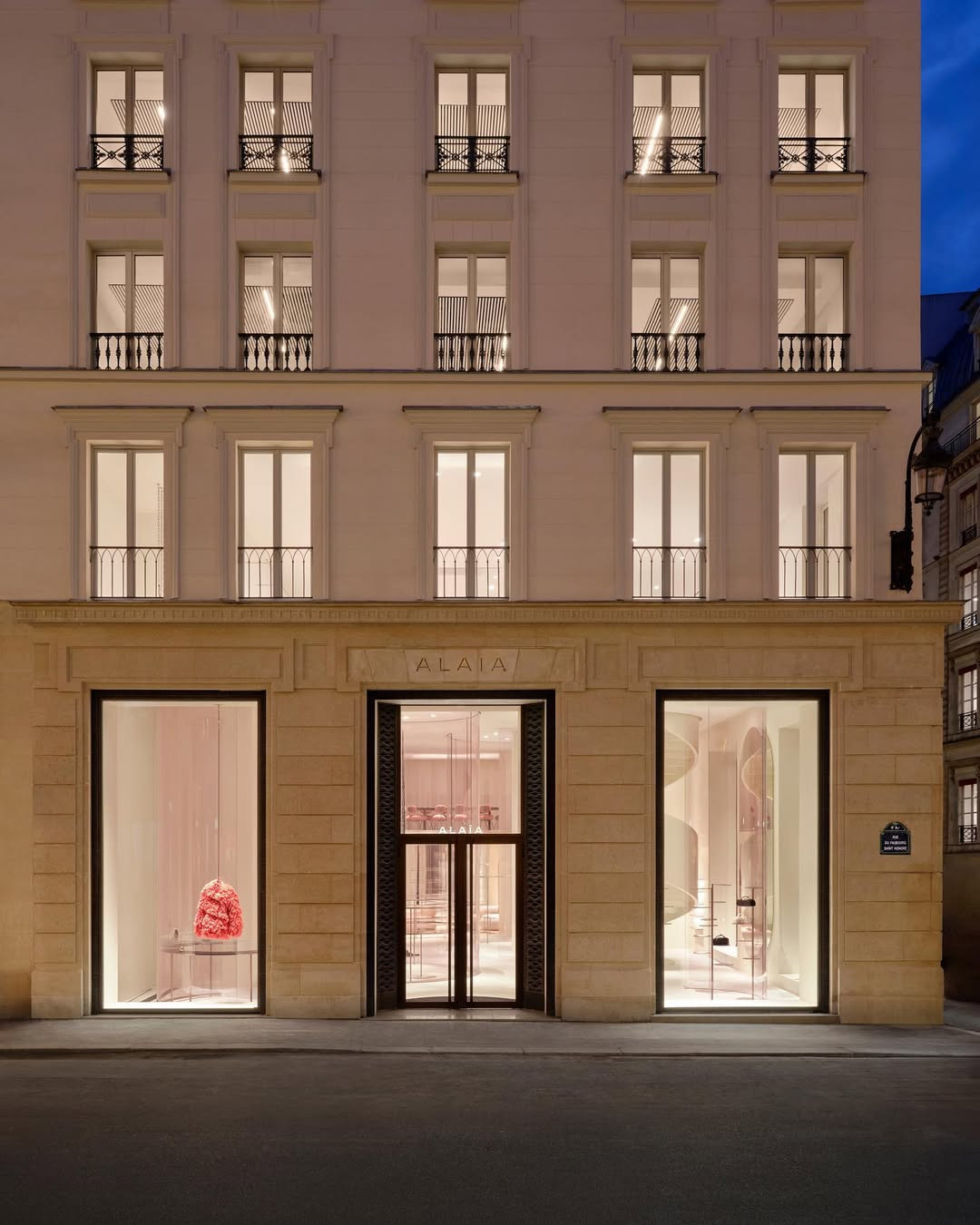 The Paris flagship for Alaïa located on Rue du Faubourg Saint-Honoré (Photo: Instagram / @maisonalaia)