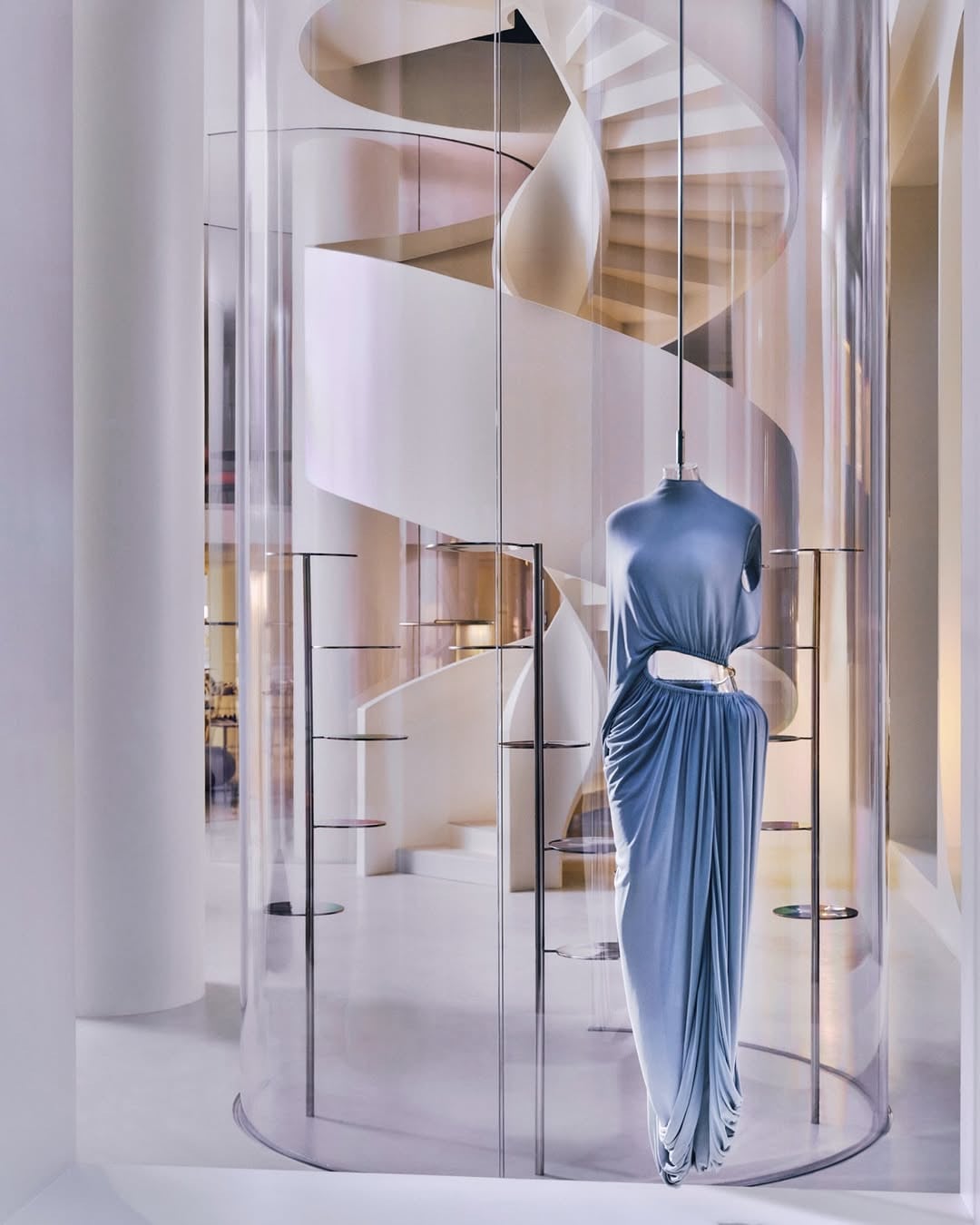 The micro-galleries for garments and accessories on display (Photo: Instagram / @maisonalaia)