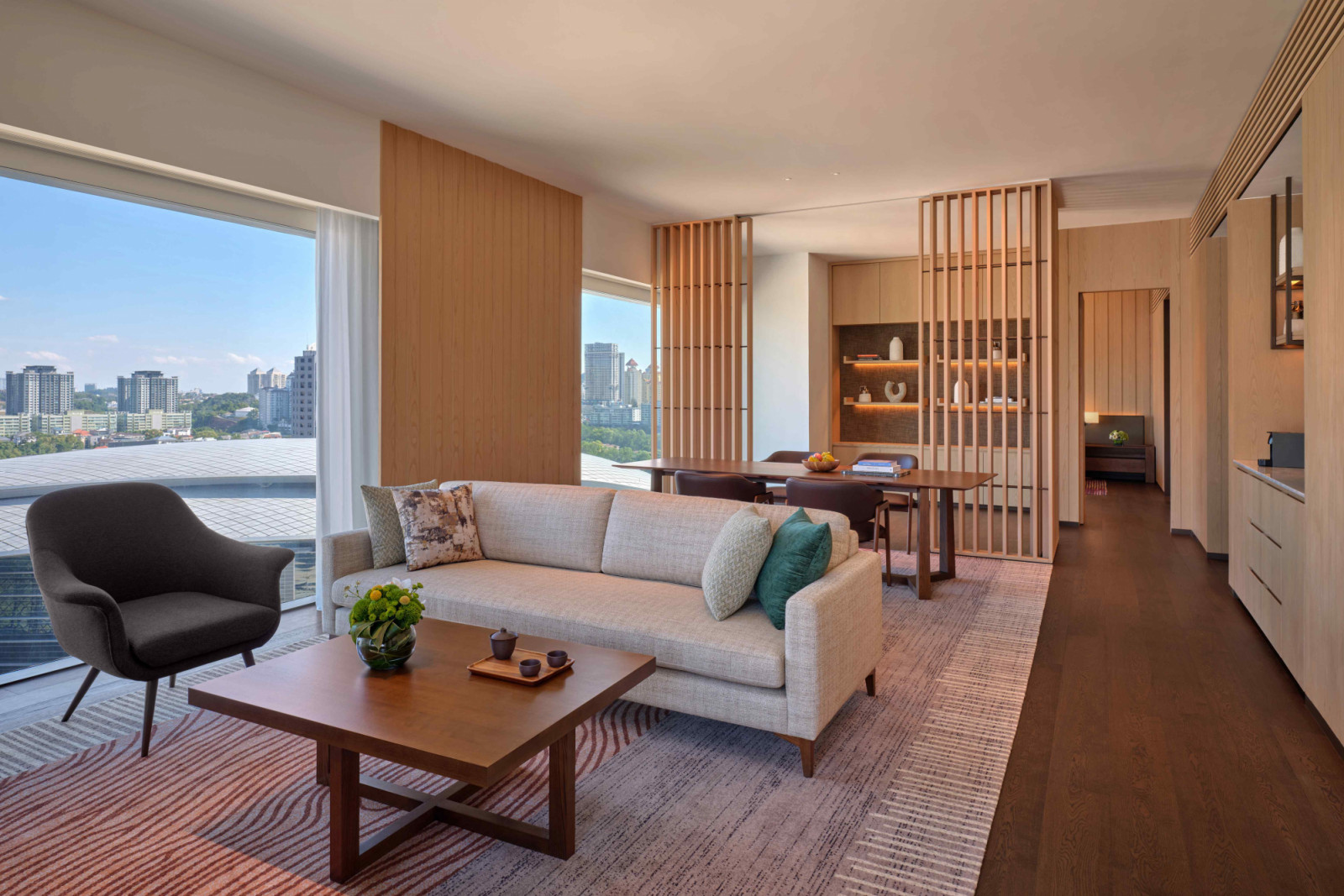 The Regency Executive Suite features the same openness and flexibility seen in traditional Japanese designs