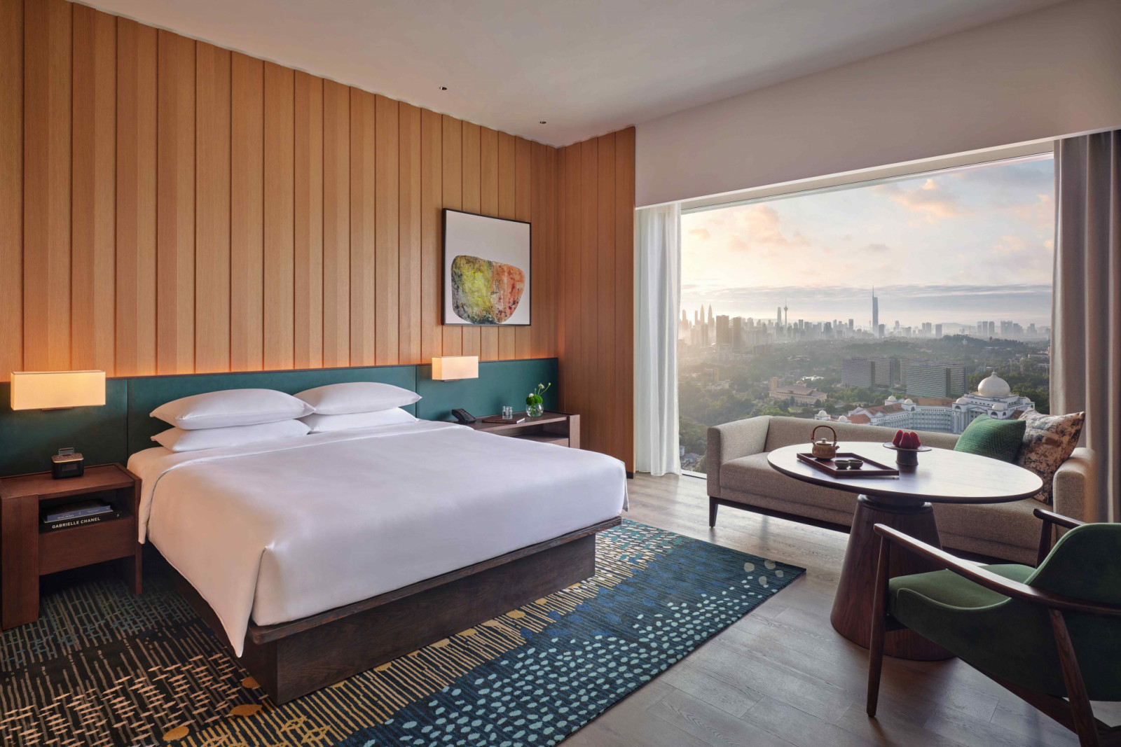 The King Room with city view reflects the city’s dynamic energy and serenity