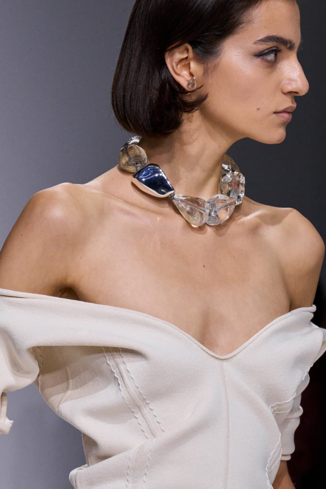 Chunky glass necklace by Bottega Veneta