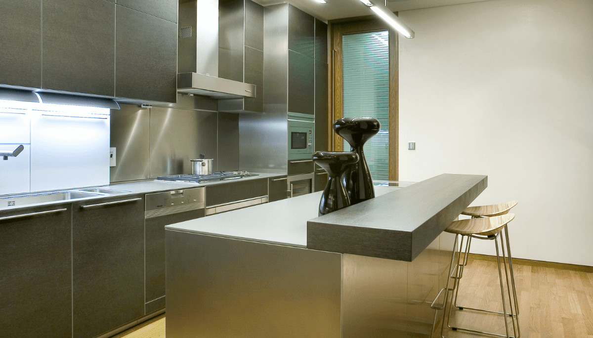 The kitchen in a typical Lucid Haus unit (Photo: Daelim D&I)