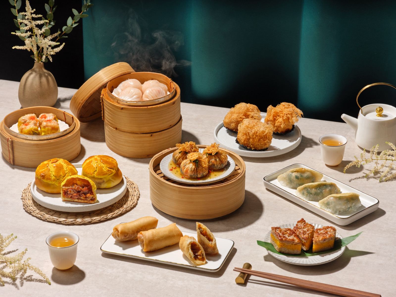 Wah Lok Cantonese Restaurant’s extensive dim sum menu anchors the lunch service