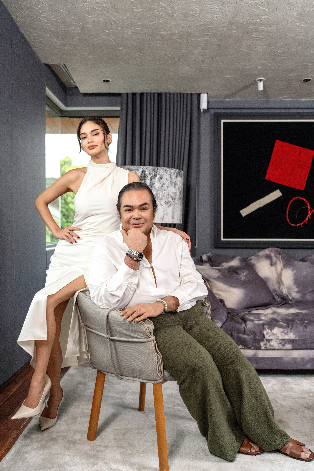 Pia Wurtzbach Jauncey with her designer and friend Pat Caunan