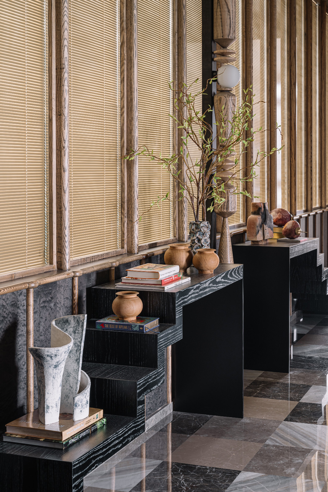 Details of the dining area in a Calcutta, India family home created by Spaces and Design