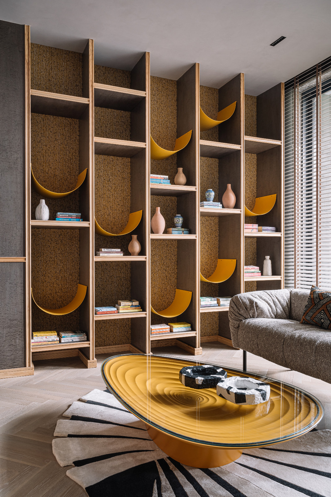 The study in a Calcutta, India family home created by Spaces and Design