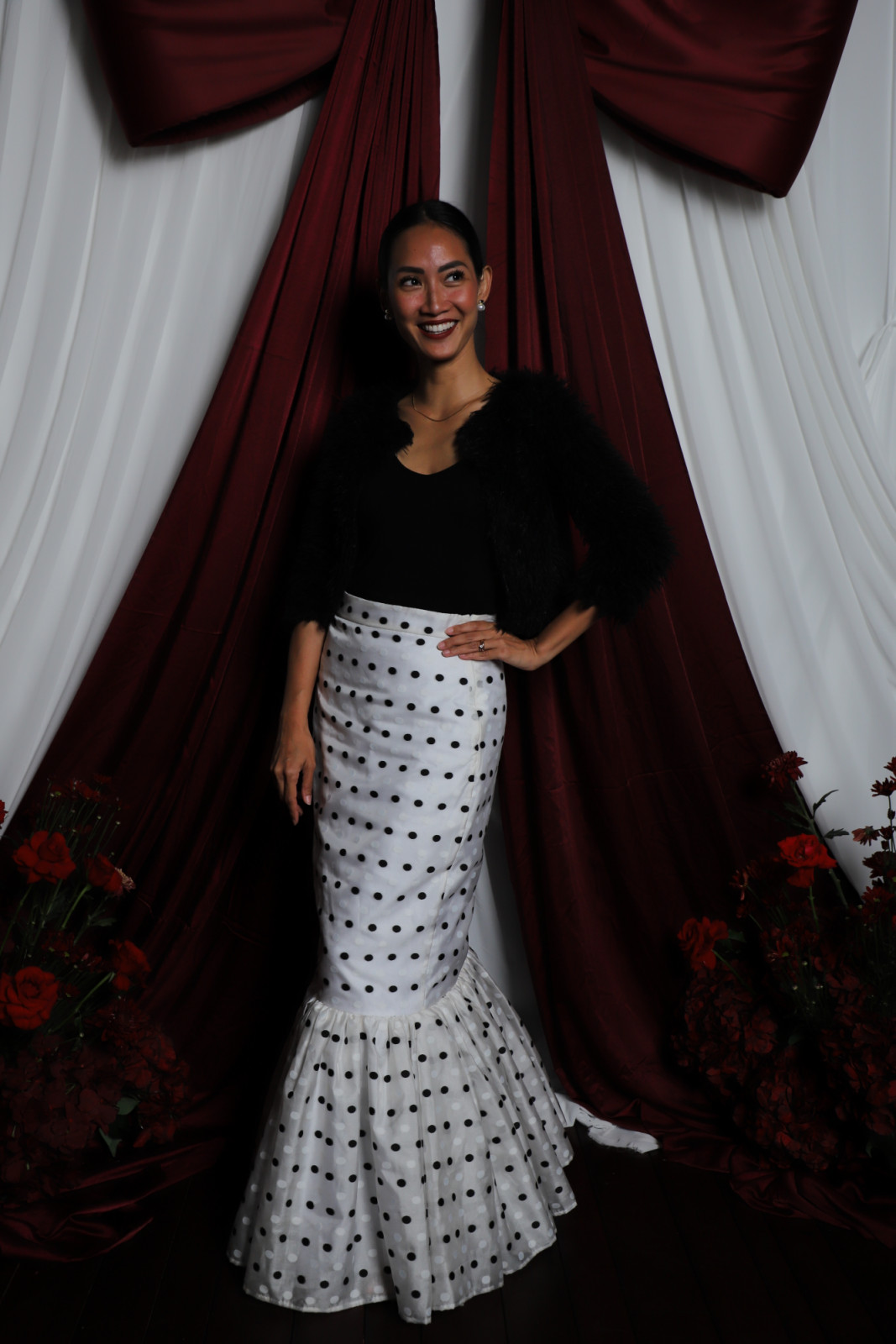 Patricia Andika pada acara Christmas Couture Feast & Fashion oleh Erika Peña