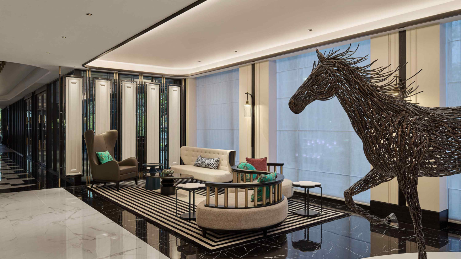 The Silestone and Dekton surfaces are also seen at guest areas throughout the hotel (Photo: Bingkha Studio)