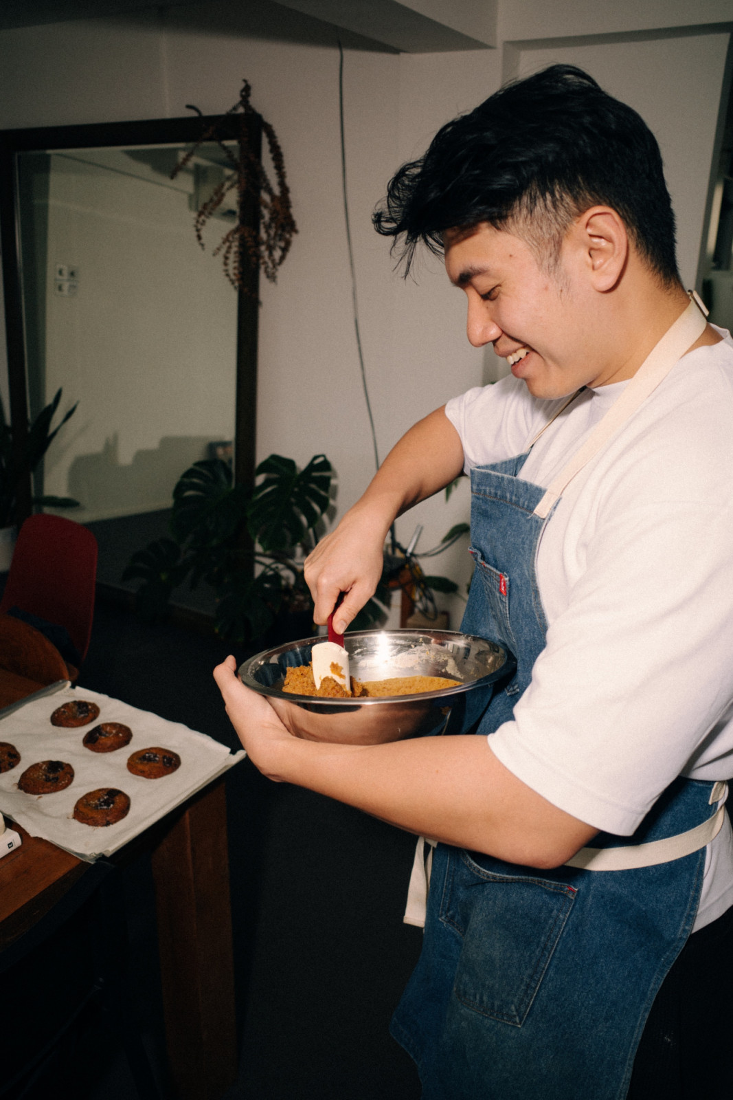 Benjamin Wong making his signature gourmet cookies